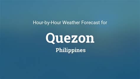 bbc weather quezon city|Hourly Weather Forecast for Quezon City, Philippines .